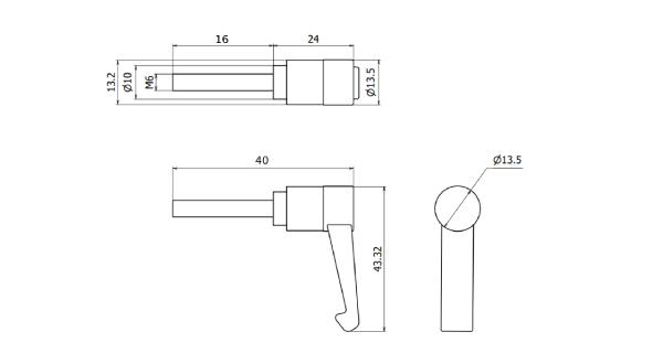 PTA-LEVER M6X16
