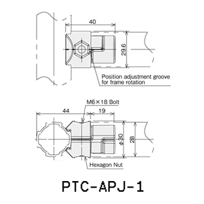 90°connector（inner） PTC-APJ-1